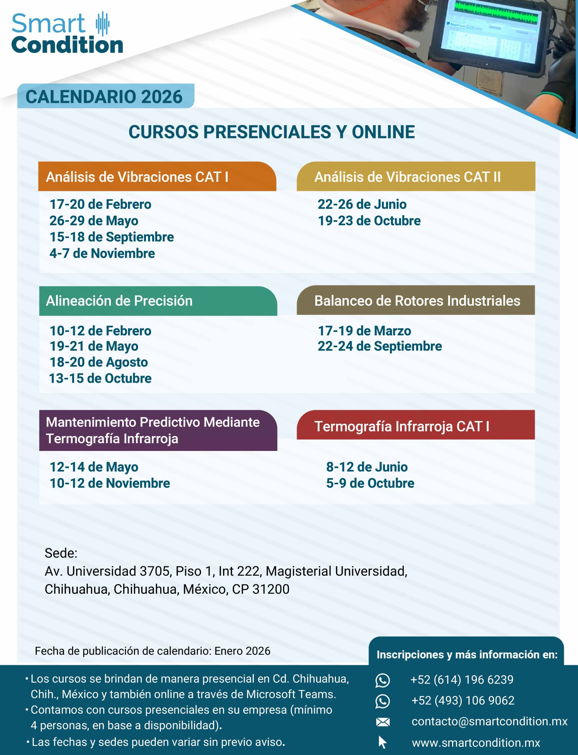 Calendario Cursos y Webinars 2026