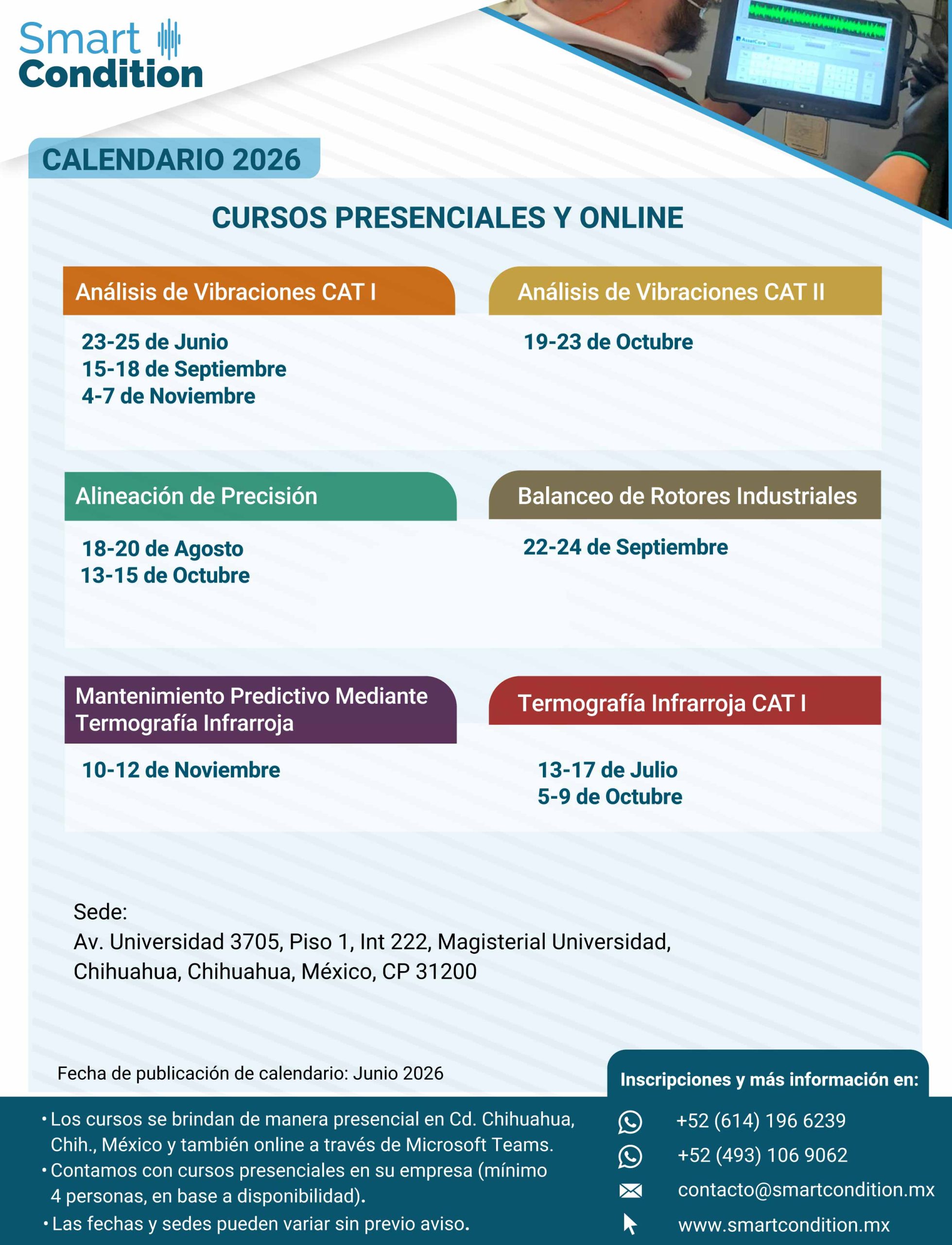 Calendario Cursos y Webinars 2026