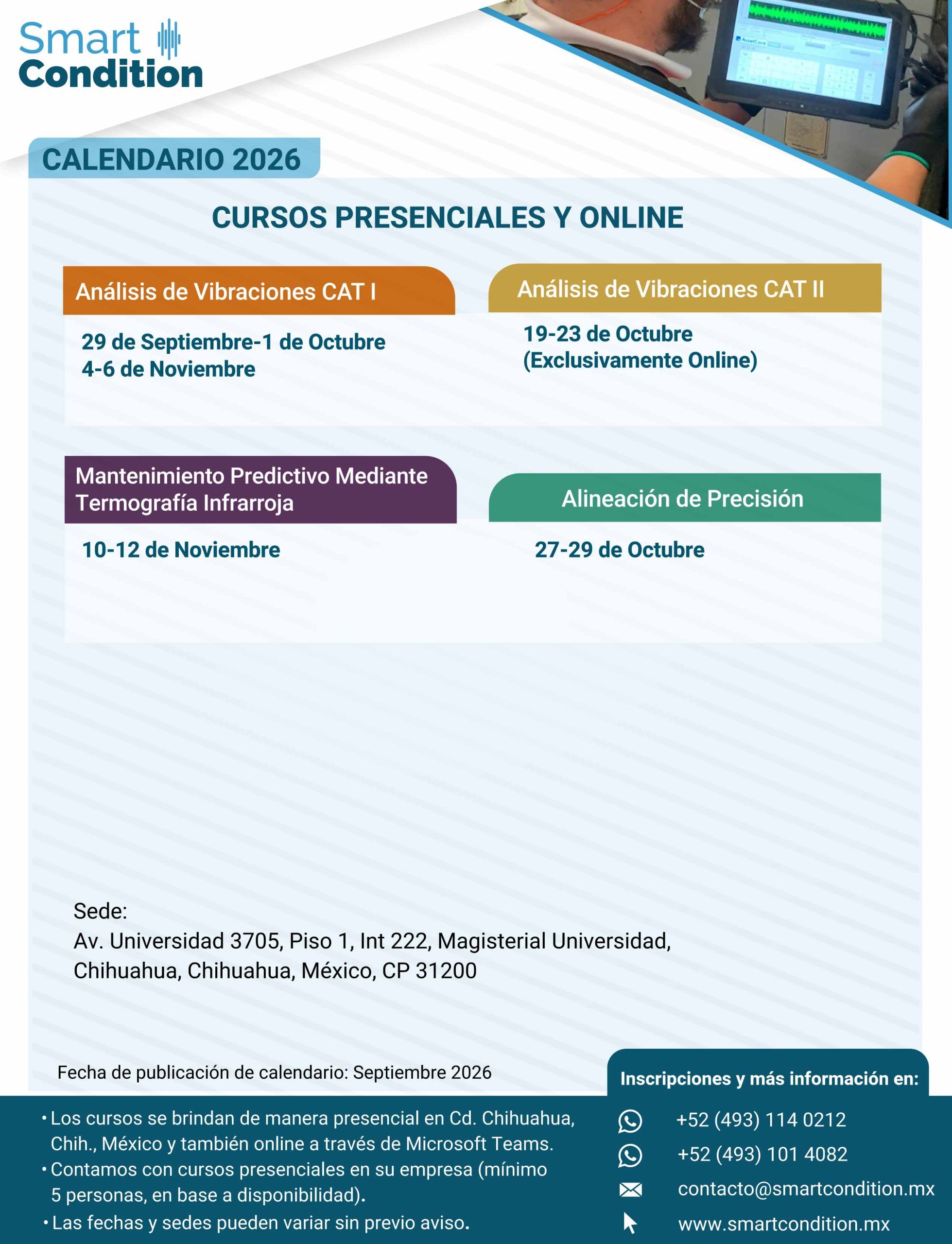 Calendario Cursos y Webinars 2026