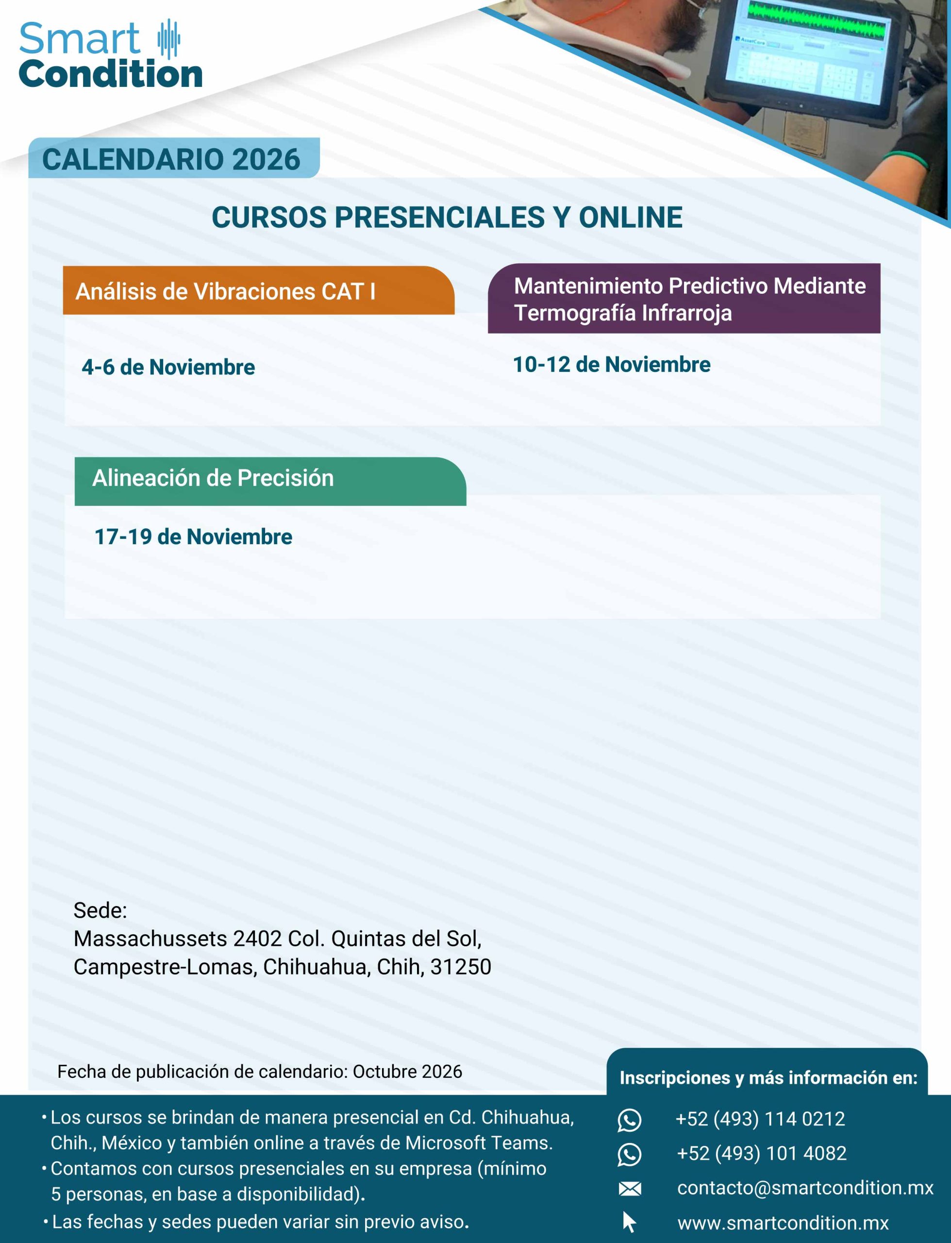 Calendario Cursos y Webinars 2026